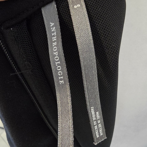 Anthropologie Maeve Women's Structured Cutout Slim Black Stretch Mini Dress S - Picture 7 of 8